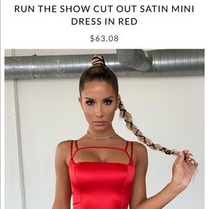 Oh polly red silk dress US 0, UK 4